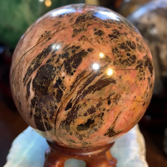 🔥SALE🔥 Rhodonite Crystal Sphere! - Picture 4 of 8